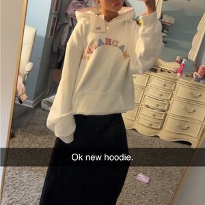 Madhappy White Off-the-Shoulder Sweater